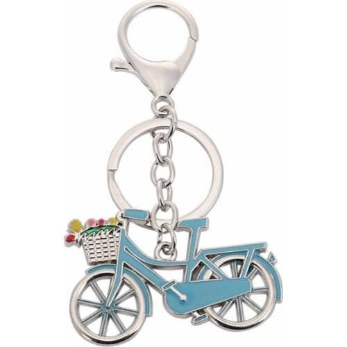 60pcs 2020 Fashion Metal Bicycle Key Chains Zinc Alloy Bicycle Key Rings for Promotion Gifts WB1512