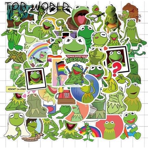 10/50pcs/set Kermit The Frog Puppet Show Cartoon Sticker For Laptop Motorcycle Skateboard Travel Case Phone Case Bicycle Kids