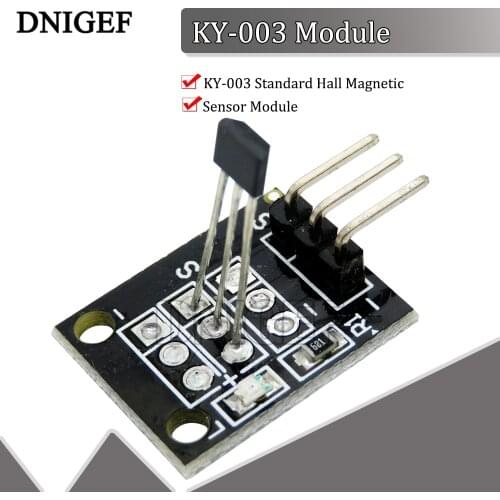 DNIGEF New 1 PCS/lot KY-003 Standard Hall Magnetic Sensor Module for Arduino AVR Smart Cars PIC Good KY-003