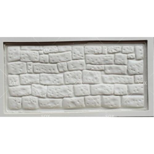 Stone wall texture modeling mold Food Grade Silicone Soap Chocolate Cake Silicone Cake Molds Fondant Cake Decorate SQ16114