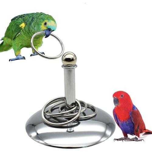 Bird Toy Bird Skills Desktop Toy Training Stacking Ring Toy Set Foraging Toy Gym Playground Activity Cage Foot Bird Toy