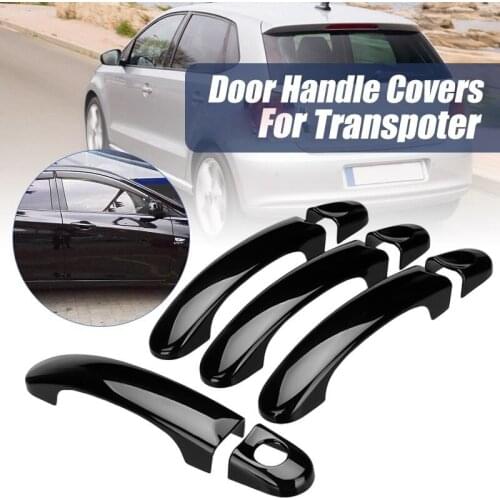 Car Door Handle Cover Trim for Transporter T5 T6 2003-2015 Caddy 2003-2015 Touran 2003-2015, Black