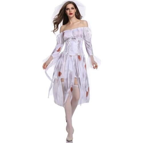 New Style Cosplay Ghost Bride Hell Goddess Suits Zombie Game Uniform Stage Costume Halloween Cosplay Costume Sets For Women
