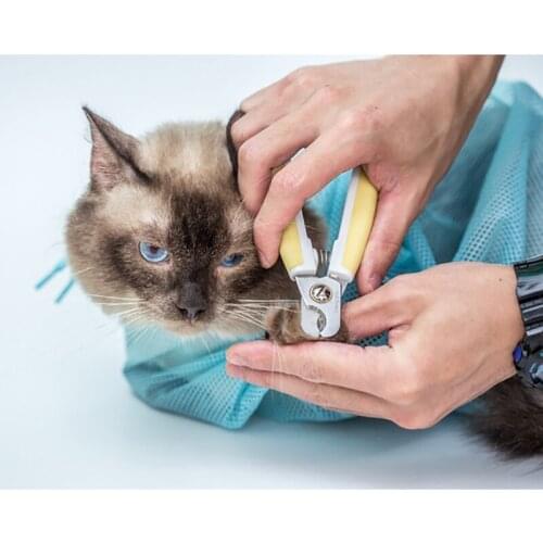 Mesh Cat Grooming Bath Bag Cats Washing Bags For Pet Bathing Nail Trimming Injecting Anti Scratch Bite Restraint