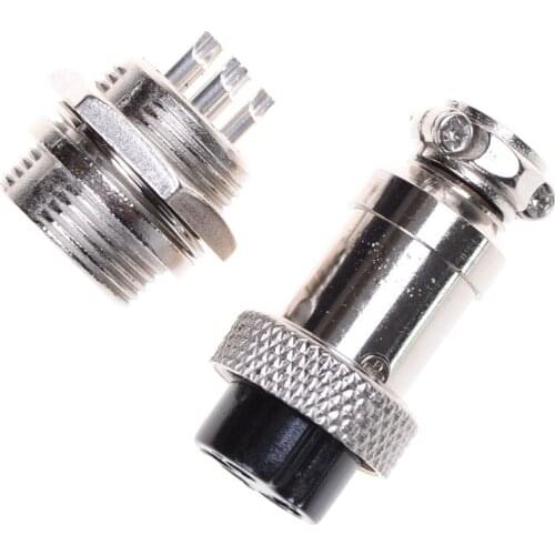 1Pair Circular Aviation Connector Socket Plug GX16 2/3//5/6/7/8 Pin 16MM Male & Female Wire Panel Connector