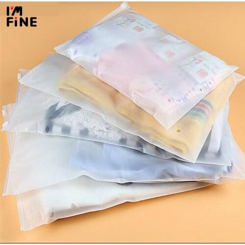10pcs Ziplock Bag Matte Plastic Package Bag Zipper Lock Storage Pouch Bag T-shirts/Clothes Packaging Bag
