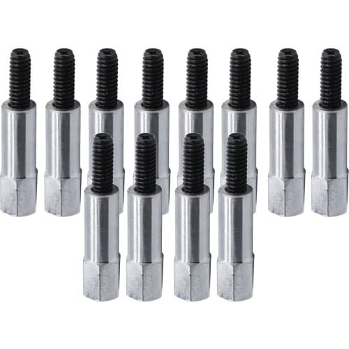 12Pcs Chrome Valve Cover Bolt Stud Kit Replacement for Chevy 327 350 Engines