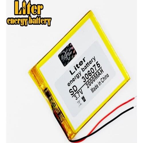 306075 3.7V 2000MAH Polymer rechargeable batteries cells power For PAD GPS Vedio Game E-Book Tablet PC Power Bank 285875