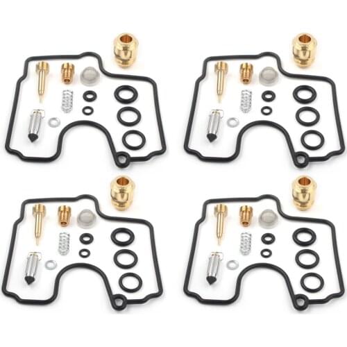 4Sets Motorcycle Carburetor Repair Kit Rebuild Set Parts For Yamaha YZF-R1 1998 1999 2000 2001 YZF R1 98 99 00 01