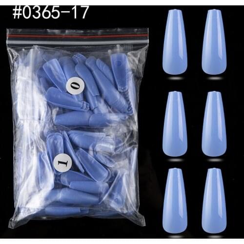 500 Pcs/bag of Fake Nails Fake Ballerinas Colorful Solid Color Shiny Coffin Nails Full Coverage Manicure Protection Nails