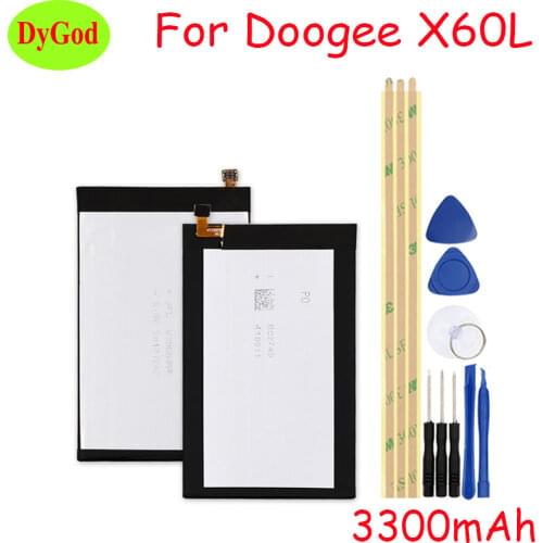 DyGod 3300mAh for Doogee X60L Battery Replacement Batteries Bateria for Doogee X60L Smart Phone with tools