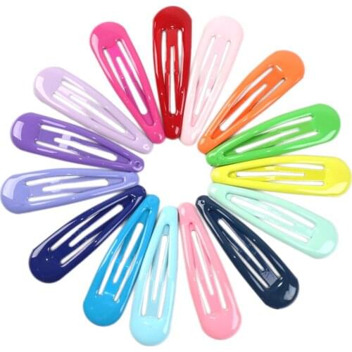 David accessories 10pcs Girls Snap Hair Clips Women Hairpins Barrettes Clip Pins Solid Color Metal Hairgrip,10Yc10837
