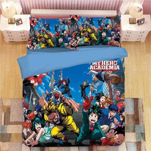 Anime Boku no Hero Academia duvet cover Set 3D Bedding Sets Luxury Duvet Cover sets Include 1 Duvet Cover and 2 pillowcases