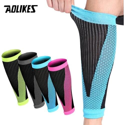 AOLIKES 1 Pair Shin Guards Soccer Football Protective Leg Calf Compression Sleeves Cycling Running Sports Safety shinguards