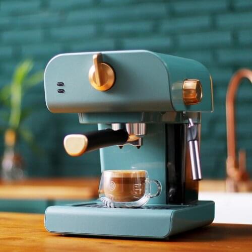 Automatic Espresso Coffee Maker with Built-In Milk Frother Cappuccino and Latte Coffee Maker Vintage Design Coffee Machine 20Bar