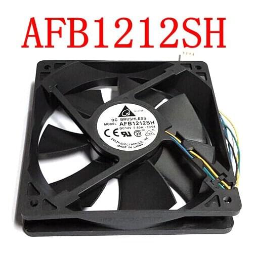 Free Shipping AFB1212SH DC12V 0.8A 4 needle temperature controlled speed adjustable fan