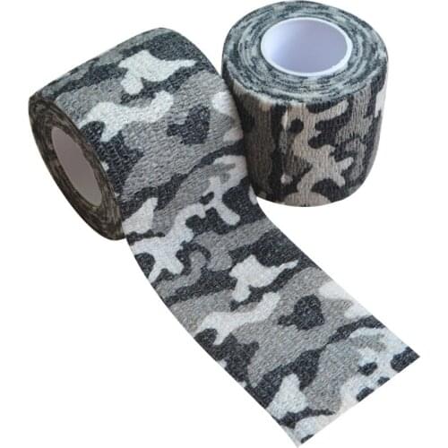 8pcs 5cm * 4.5m Stretch Nonwoven Cohesive Bandage Adherent Wrap Snow Camouflage Strap Tape Safe Concealment