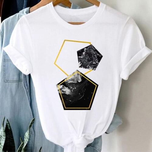 T-shirts Stylish Women 90s Clothing Designed Ladies Cute Printing Fashion Clothes Graphic Top Lady Round Neck Female Tee T-Shirt