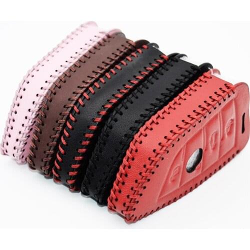 Leather Car Key Cover Case For BMW X1 X3 X4 X5 X6 F15 F16 F48 1 2 3 4 5 6 7 Series G30 G11 F39 E53 E70 E39 F10 F30 E83 F31 E38