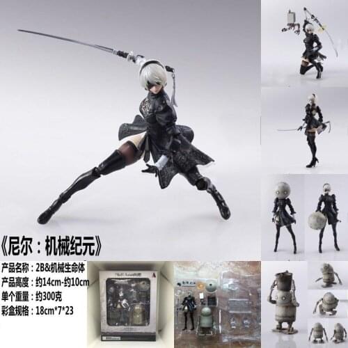 14cm Fate G NieR Automata 2B Fighting Action Fgure PVC Toys Collection Doll Anime Cartoon Model Fans Gift