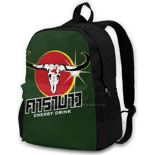 Energy Drink Fashion Travel Laptop School Backpack Bag Energy Drink Thailand Logo Soft Thai Thailand Carabao Asian Fizzy