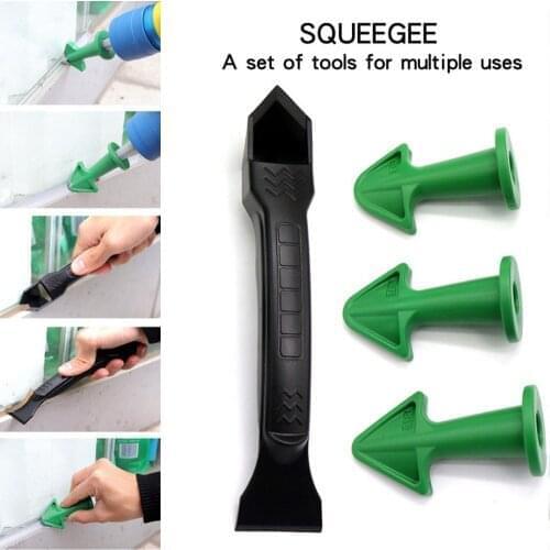 4pcs/set Caulk Nozzle Scraper Set Reusable Sealant Angle Scraper Silicone Grout Caulk Tools Smooth Scraper Grout Kit Tools Sets