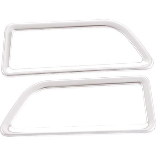 For vw skoda octavia a7 2015 dashboard outlet vent trim cover sticker stainless steel bezet auto accessories 2pcs/set