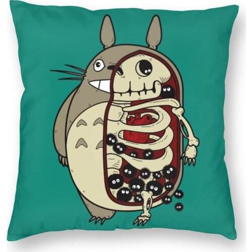 Ghibli Neighbor Totoro Cushion Cover Two Side Print The Forest Spirit Floor Pillow Case For Living Room Pillowcase Home Decor