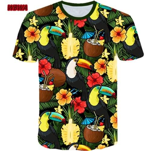 2021 New Summer Flower T Shirt Men/Women Sexy Tshirt Hawaiian Streetwear Leaf 3d Print T-shirt Cool Mens Clothing Casual Tops