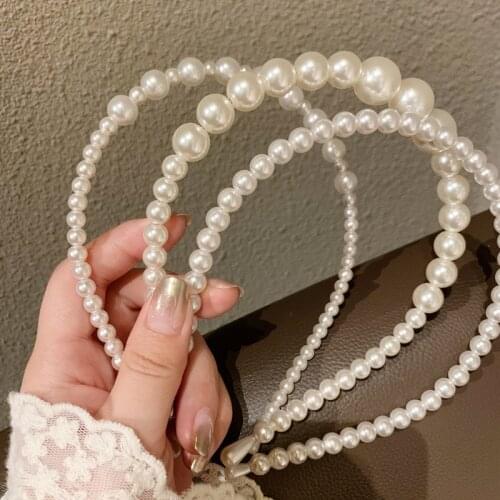 New Fashion Big Pearl Headband For Women Girls Hair Hoop Moda Hairband 2020 Hair Accessories Jewelry Wedding Gifts