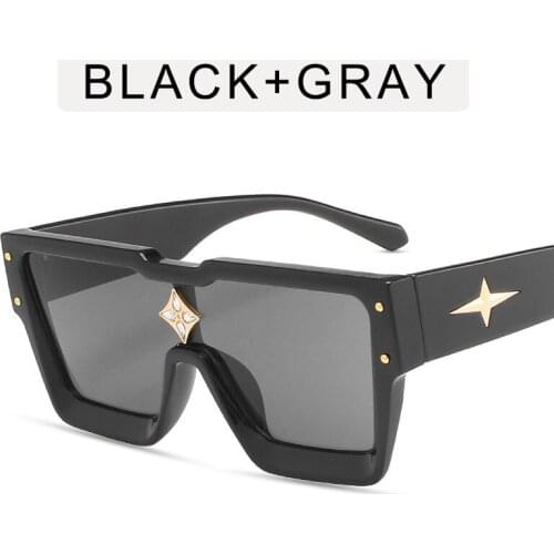 Oversize 2022 square star Sunglasses elegant womens Diamond Flower sunglasses Fashion mens driving glasses Uv400