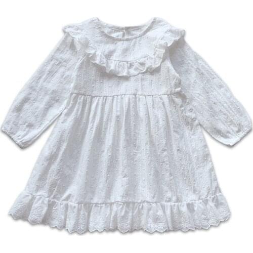 3-7 years High Quality Spring Girl Dress 2021 Casual Chiffon Flower Draped Ruched Kid Children Clothing Girl Princess Dress