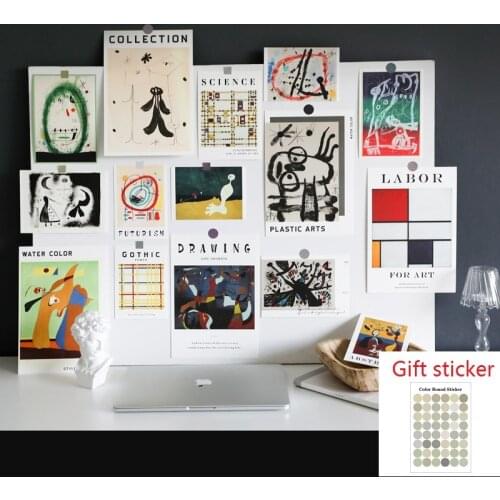 15sheets/set World famous painting series Photography decoration postcard Bedroom Desk DIY card Wall decoration card Gift card