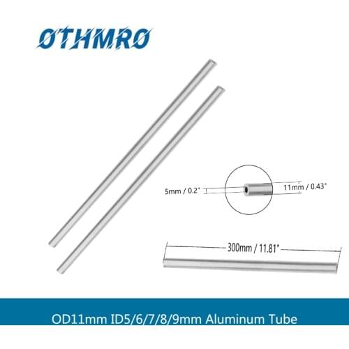 MroMax Top Quality Aluminum Tube Straight Joint Fitting 11*5/11*6/11*7/11*8/11*9mm Length 300mm 1/2/4pcs Pipe Fitting Facilities