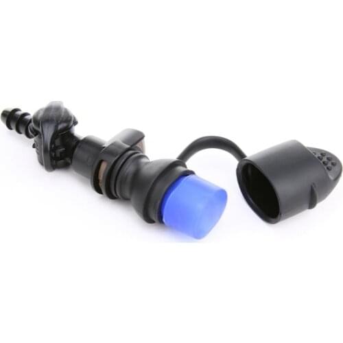 Silicone Water Hydration Bite Valve Nozzle Mouthpiece Bags Outdoor Quick Release with Cover Water Bladder Mouth Suction Black