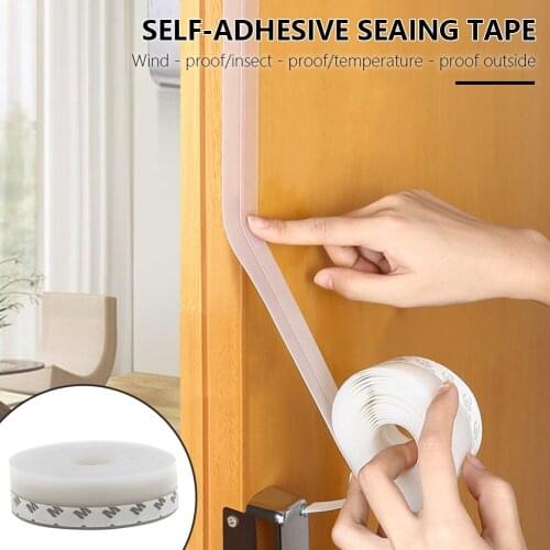 Silicone Strip Glass Door and Window Seal Sound Insulation Strip Self-adhesive Windproof Wooden Door Seam Door Bottom Windshield