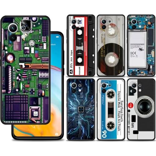 Cover For Xiaomi Mi 10T 9T 11X 11 Pro UltrA 11i 10S 10 9 Lite 9 SE Case Silicon Capa Shell Retro Vintage Camera Cassette Music