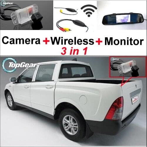 3 in1 Special Rear View Camera + Wireless Receiver + Mirror Monitor Easy DIY Backup Parking System For Phoenix SUV SUT 2006~2014