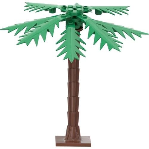 [MOC Hub] Plant Building Blocks Potted Flowers Tree Park Street View Bench Toys Children Compatible with Major Brand Model