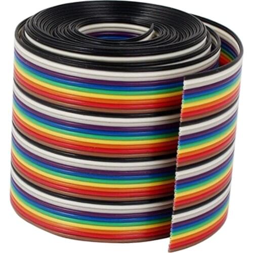 1M 40 Pin Flat Color Rainbow Ribbon Cable Wire Rainbow Cable High Quality