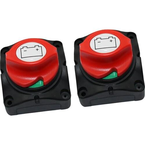 2 Packs 400A Battery Disconnect Cut On/Off Rotary Switch Car Boat RV Switch
