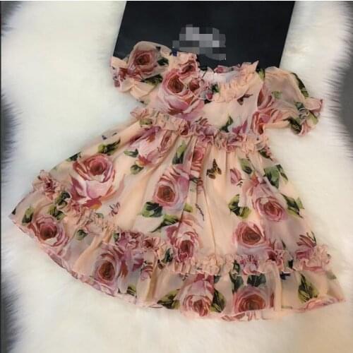 2019 Summer girl dress Good quality CHildren New Arrival flowers sweet New product dress 90-160cm Girls dresses