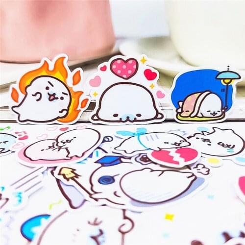 40pcs cute Cartoon dolphin stickers album Scrapbook waterproof decoration DIY Handmade Gift Scrapbooking