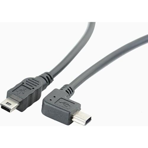 5pcs/lot High Quality Mini USB 2.0 Male To Male Angle Extension Cable M/M Wire Extender Charging Cable Cord Adapter For Car