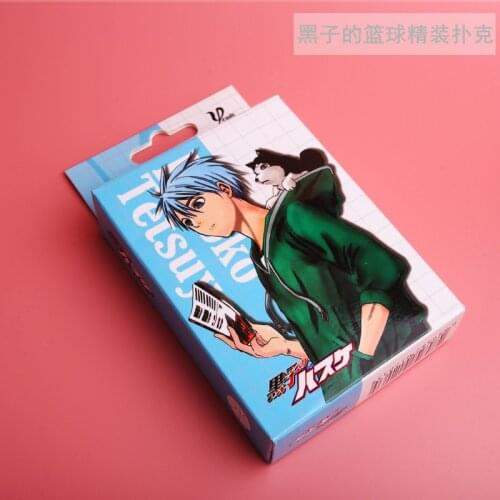 54pcs cards Anime cartoon Kurokos Basketball Cosplay Board Game Cards Hardcover poker toy gift with box