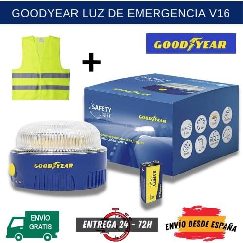 Goodyear emergency light v16 for cars and motorcycles-approved by DGT