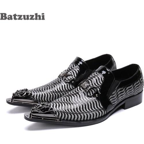 Batzuzhi Italy Type Fashion Men Oxford Shoes Pointed Iron Toe Formal Leather Shoes Men Designers Party, Business Sapato Masculi