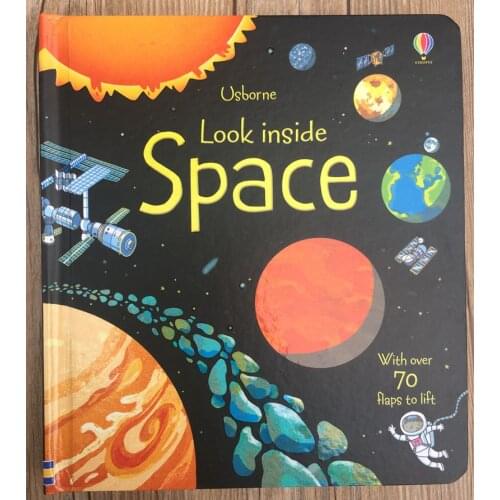 Britain English 3D Usborne Look inside Space picture book Education kids child with over 70 flaps to lift hard cover