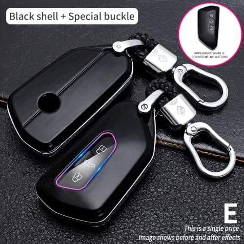 3 Buttons ABS Car Key Case Cover For VW Volkswagen Golf 8 Mk8 2020 Skoda Octavia Smart Keyless Remote Control Holder Accessories