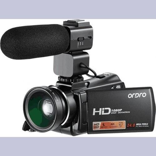 Ordro HDV-V7 Plus Full HD 1080P Digital Camera 3.0' Screen IR Night Vision Professional Camcorder Remote Control Video Cameras